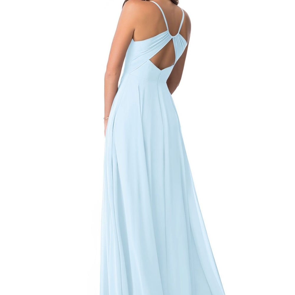 Azazie, Size 4, Sky Blue Avelina Dress